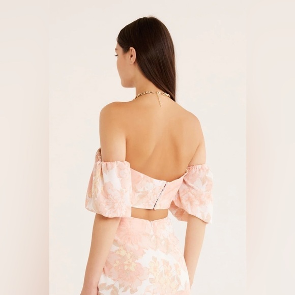 New! Rumer isola floral crop top and midi skirt set 13447 - Picture 2 of 16